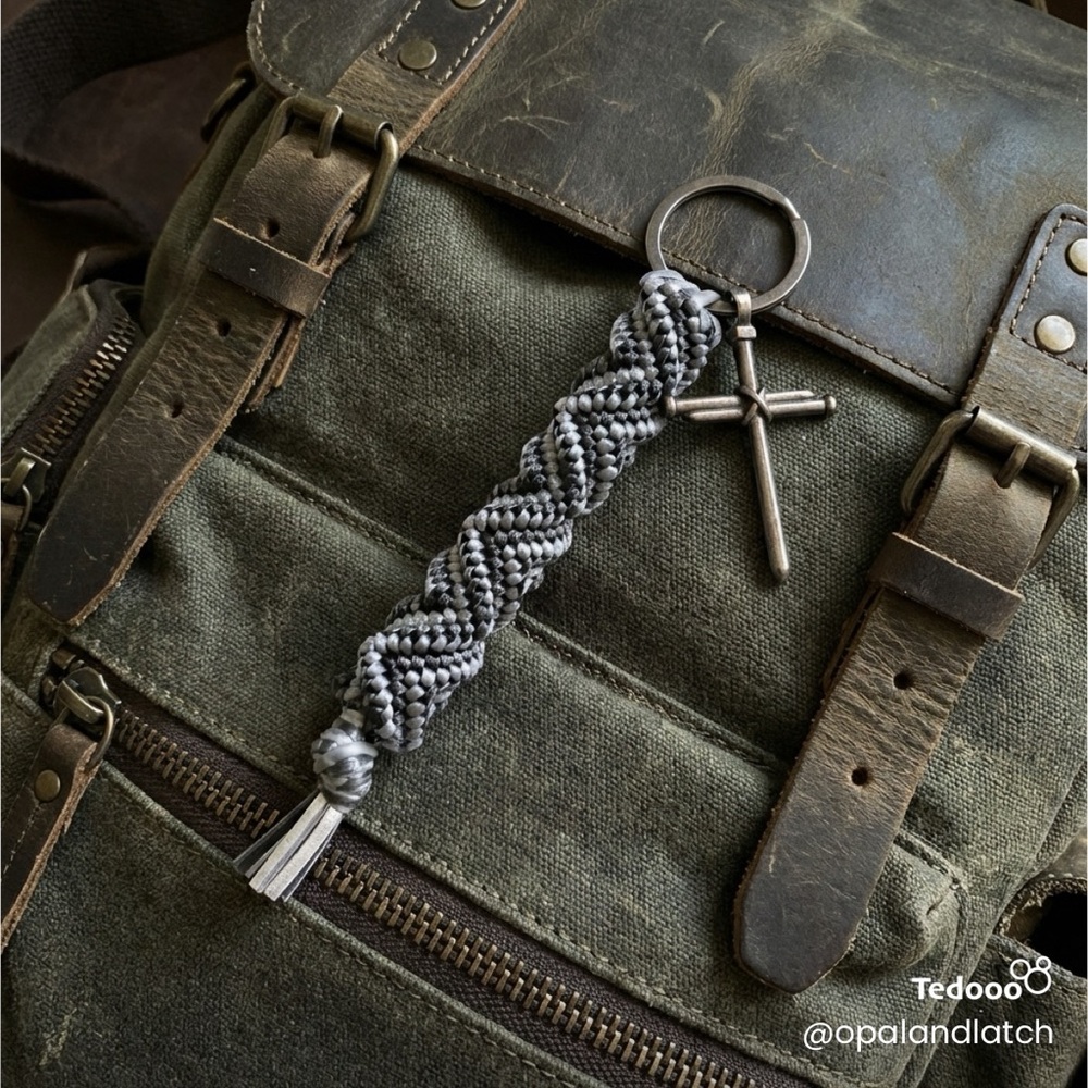 🌟Iron Glow Cross Keychain